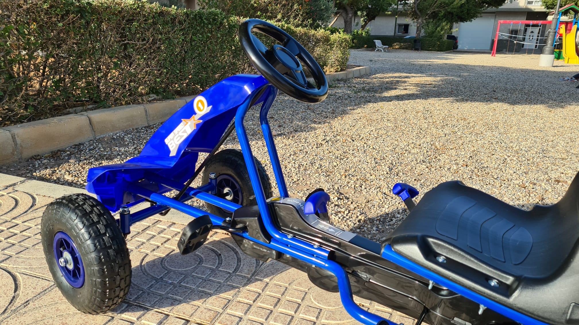 GO KART DE PEDALES PARA NIÑOS DE 3 A 8 AÑOS, azul, A-18 ...