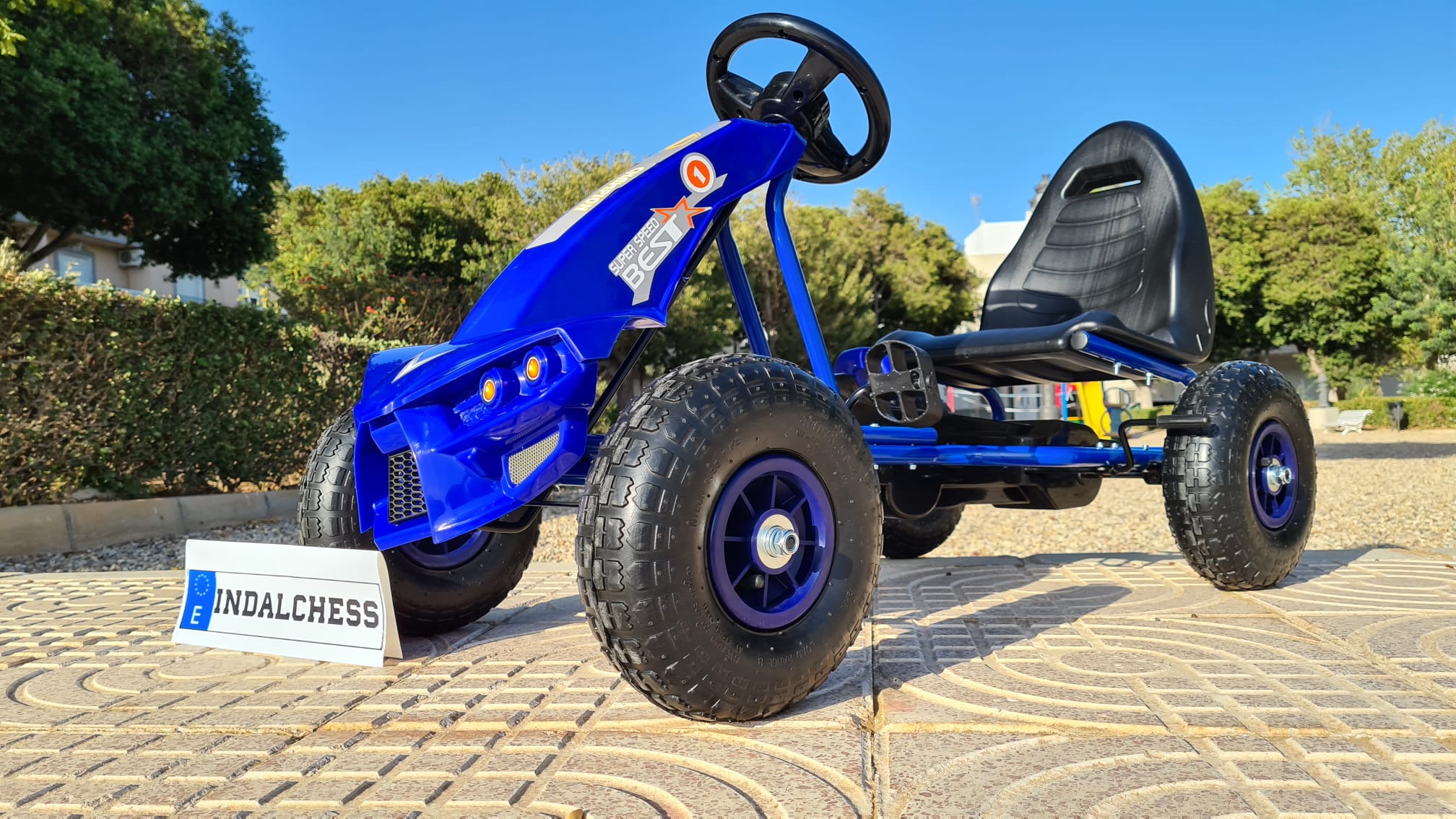 GO KART DE PEDALES PARA NIÑOS DE 3 A 8 AÑOS, azul, A-18 LE5344, Coches ...