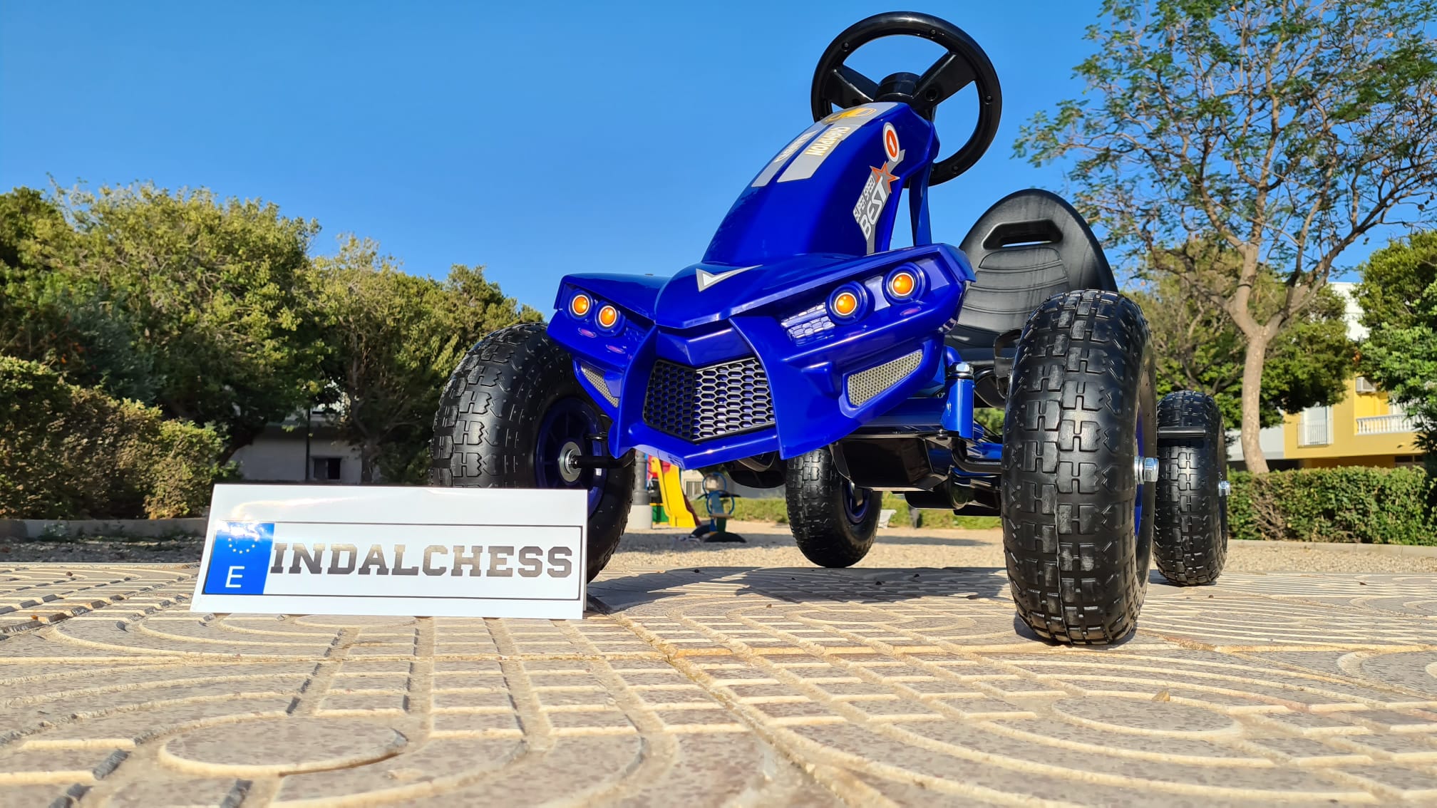 GO KART DE PEDALES PARA NIÑOS DE 3 A 8 AÑOS, azul, A-18 LE5344, Coches ...