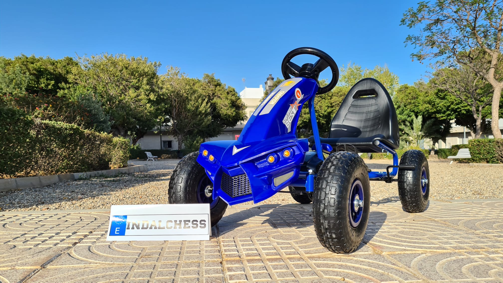 GO KART DE PEDALES PARA NIÑOS DE 3 A 8 AÑOS, azul, A-18 LE5344, Coches ...