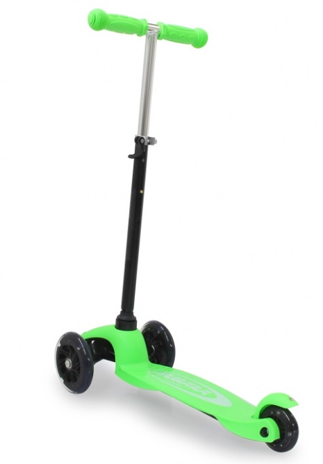 Patinete Infantil De 3 Ruedas Con Luces LED En Las Ruedas, Manillar Ajustable En 4 Alturas (60-76 Cm), Rodamientos ABEC-9, Plataforma Antideslizante, Para Niños De 3 A 12 Años