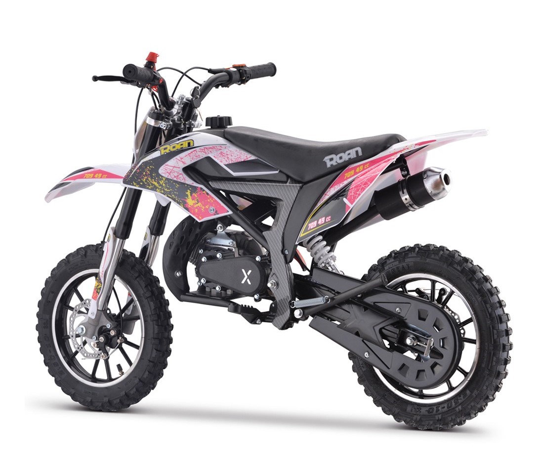 Yokawe Moto De Cross Para Niños 49cc 2T – Frenos De Disco Duales, Faro Y Suspensión – Máxima 40 Km/h, Carga 150 Kg – Mini Motocicleta Off-Road