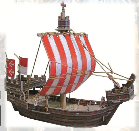 KIT MAQUETA CARTÓN BARCO MEDIEVAL. CLEVER 14268, IndalChess Tienda de
