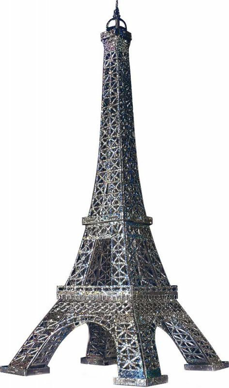 Puzzle 3d Torre Eiffel color plata. Clever 142892