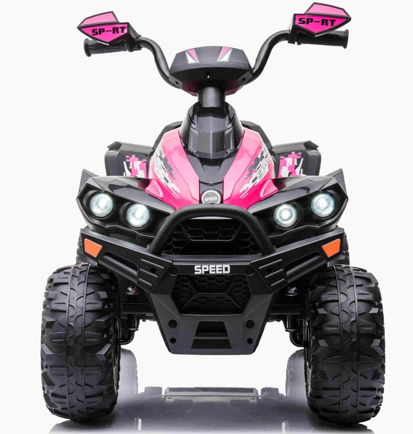 Quad Eléctrico Infantil De 6V – Coche Con Luces LED Y Música – Marcha Adelante/atrás – Para Niños De 3 A 6 Años (Rosa)