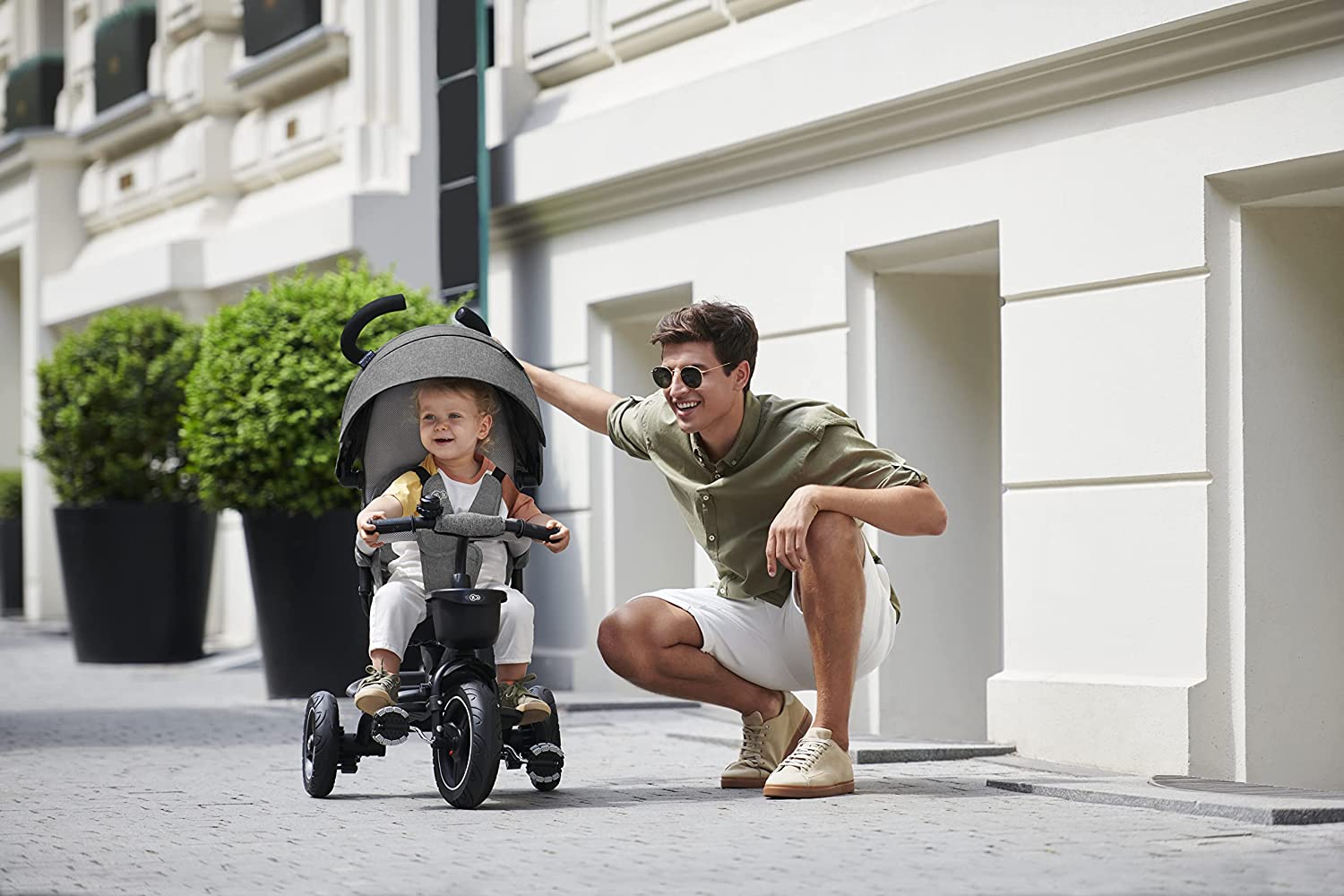 Triciclo Evolutivo En Plegable, Para Niños De 10 Meses A Años, Con  Asiento Reversible Y Parasol