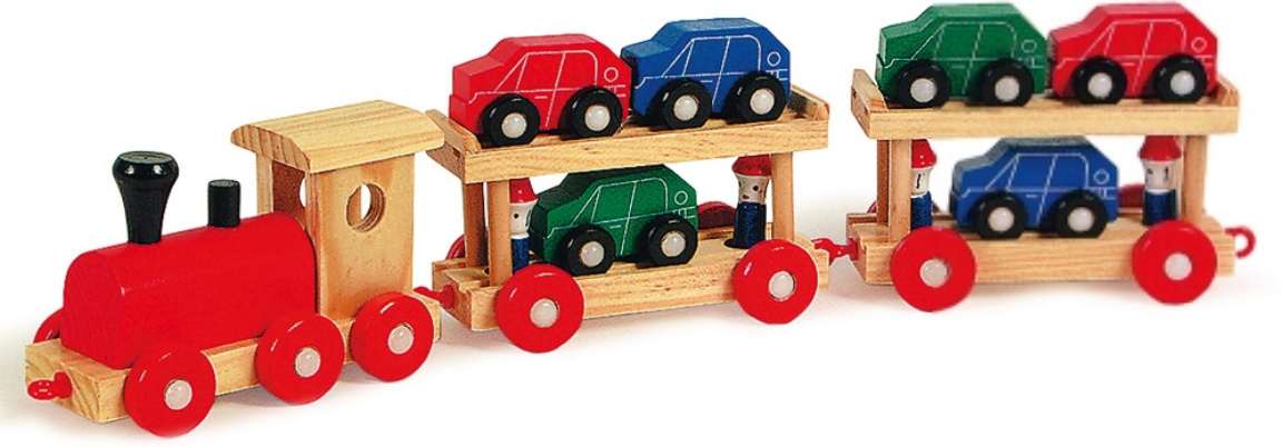 Jugueteria , tren con dos vagones de mercancias para coches, Berlin