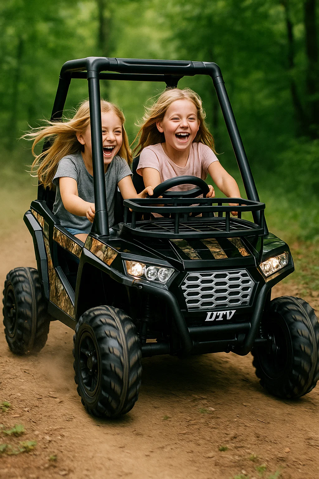Buggy-Monster 24v, 2 motores, Ruedas de goma, NEGRO, MANDO RC - INDA1093-LE7468