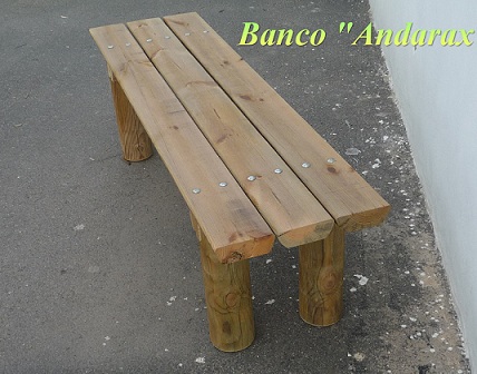 VENTA BANCO MADERA "ANDARAX DE ALMERÍA". PARA EXTERIOR. LONGITUD 160cm
