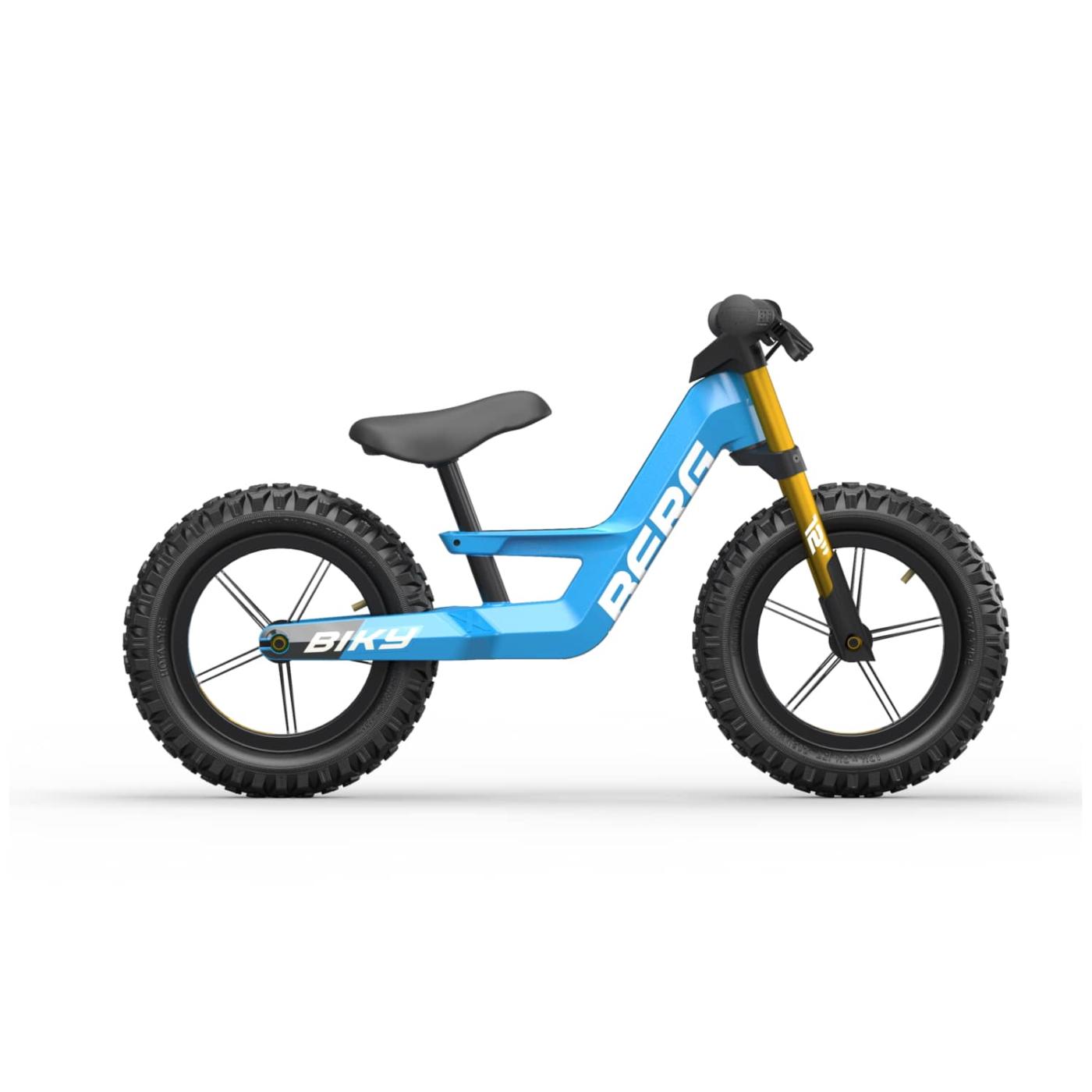 Bici sin pedales BERG BIKY Cross Blue con freno de mano - BE24.74.70.00 -,  Coches eléctricos y motos para niños a batería 12v con mando RC, quads  infantiles, tractores infantiles, camiones para