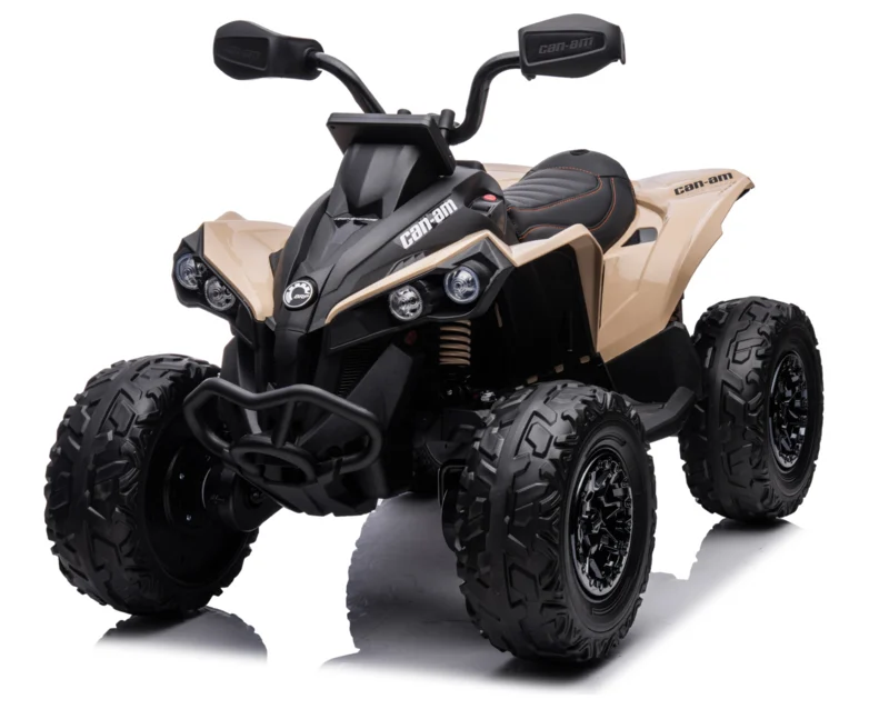 QUAD CAN-AM BEIGE-NEGRO 12V, 4 MOTORES, RUEDAS GOMA, ASIENTO POLIPIEL, RC INDA94-CA002RS