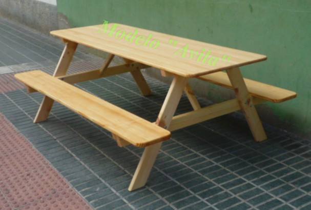 MESA DE PICNIC - MESA MADERA JARDIN - MESAS JARDIN ALAVA - MESAS