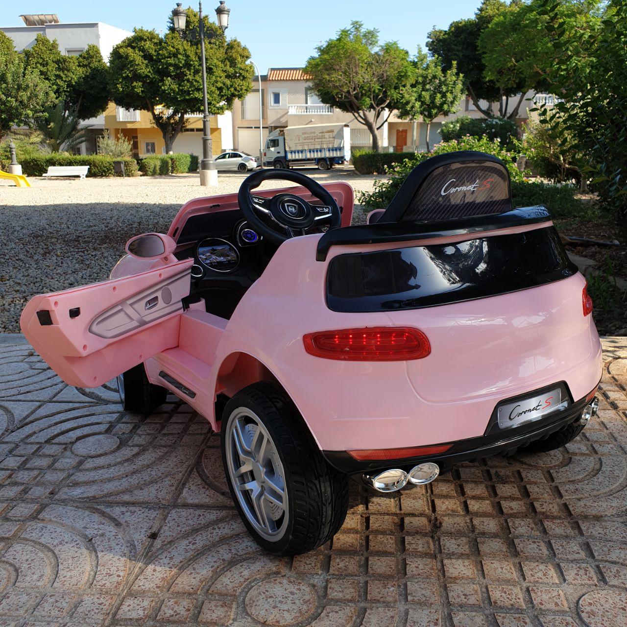 INDALCHESS Coche Eléctrico Fiat 500 Rosa – 12V, 2.4GHz, Mando A Distancia – Para Niños De 1 A 3 Años, Con USB Y MP3