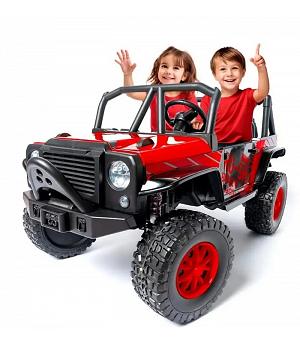 COCHE TODOTERRENO I-Rally 2 plazas. 2 MOTORES 24V, RC, ROJO - INDA681-AT