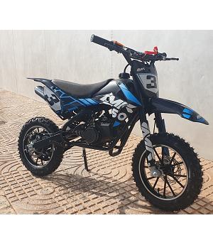 MOTOCROSS GASOLINA 49cc, BLACK-AZUL SERIES - INDA372-IMP-7221AZ