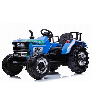 TRACTOR ELÉCTRICO 12V PARA NIÑOS, MANDO RC PARENTAL, AZUL - INDA189-HL2788blue