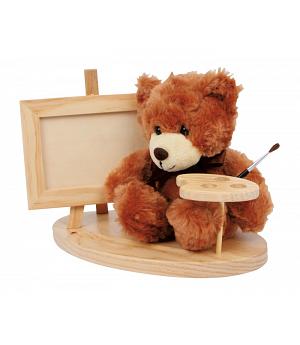 Osito pintor de peluche con paleta y pincel, Berl126883