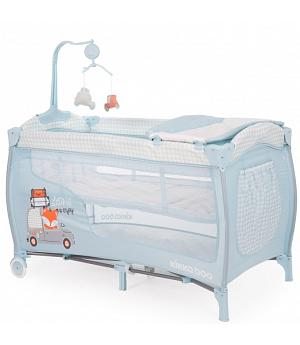 MINICUNA DE VIAJE PARA BEBE MODELO DOLCE SONNO AZUL FOXY 2 NIVELES - KKB31003010042