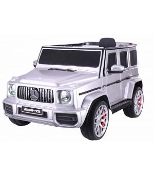 COCHE LITTLE G63 AMG 12V, INFANTIL, plateado metálico, FM, cuero, RC - INDA41-LIS306zil