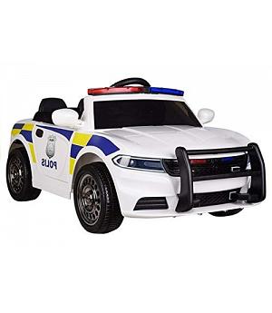 COCHE INFANTIL POLICÍA 12V, BLANCO, MANDO RC, FULL OPTION - LE3772