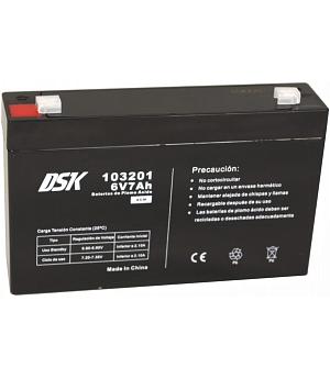 Batería Plomo AGM Sellada VRLA 6V 7Ah - DSK  INDAL-DSK-10320