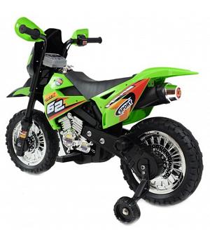 Motocross eléctrica infantil 6v All-Road touring motor, VERDE, gas en el puño - INDA470-RA-BDM0912.ZIE