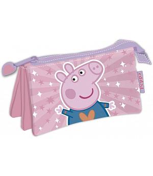 "Arditex Pp13202 Lapicero Portatodo Triple De 21X11Cm De Eone-Peppa Pig "