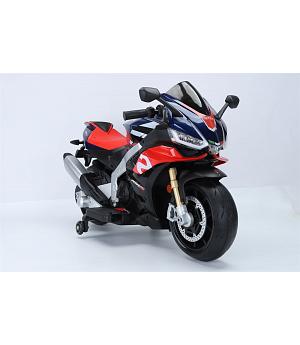 MOTO BATERIA 12V APRILIA RSV4 12V NIÑOS, NEGRO-AZUL - INDA204-RSV4BLUE