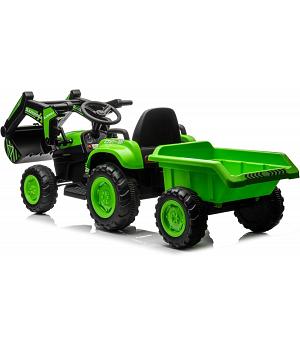 Tractor-Excavadora con Remolque Stone-AT 12V - Verde, RC, 2-6 AÑOS  INDA934-STONE-AT