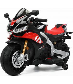 MOTO BATERIA 12V APRILIA RSV4 12V PARA NIÑOS, NEGRO-ROJO - INDA113-RSV4BLACK