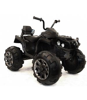 Quad 12v negro, mando a distancia 2.4ghz, asiento Piel, ruedas de plástico -  INDA970-LI-906Dzw