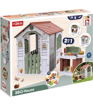 Casita + Barbacoa Infantil Exterior con 19 Accesorios , +2 AÑOS - CHI89705