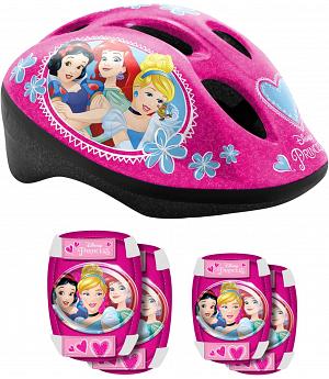 Set de Princesas Disney  Casco + Coderas y Rodilleras - STAMPK887507