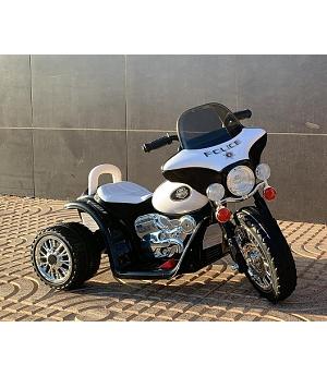 MOTO ELECTRICA HARLEY 6V POLICIA BLANCA Y NEGRA - 1 A 3 AÑOS - JT568zw - LE4355