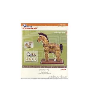 Think-Enjoy SP07-0160 - Caballo de Troya - Maqueta de Cartón - Puzzle 3D