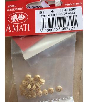 AMATI 405505 - VIGOTAS DE 5 mm - BOLSA 18 UNIDADES