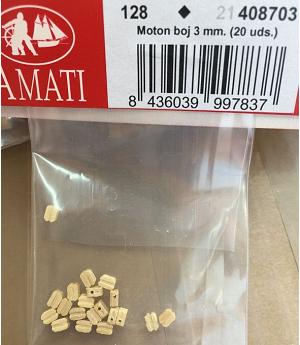 AMATI 408703 - MOTON BOJ 3mm - BOLSA DE 20 UNIDADES