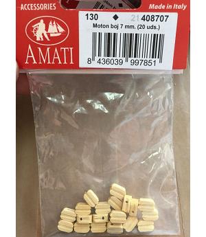 AMATI 408707 - MOTON BOJ 7 mm - BOLSA DE 20 UNIDADES