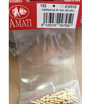 AMATI 410510 - CABILLAS BOJ 10mm - BOLSA 20 UNIDADES