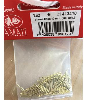 AMATI 413410 - CLAVOS LATON 10mm - BOLSA 200 UNIDADES