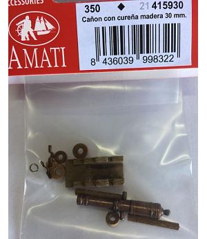 AMATI 415930 - CAÑON CON CUREÑA DE MADERA DE 30mm
