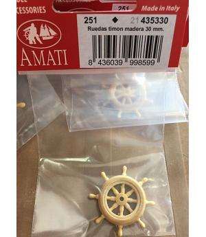 AMATI 435330 -  RUEDA TIMON DE MADERA 30mm