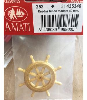 AMATI 435340 - RUEDA TIMON DE MADERA 40mm