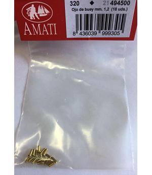 AMATI 494500 - OJO DE BUEY SIN CRISTAL, 1,2mm. 18 UNIDADES