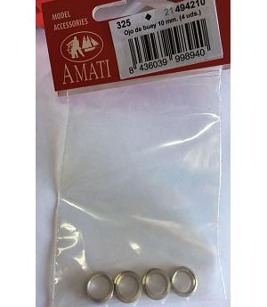 AMATI MODELS 494210 - 4 UNIDADES OJO DE BUEY 10mm, SIN CRISTAL