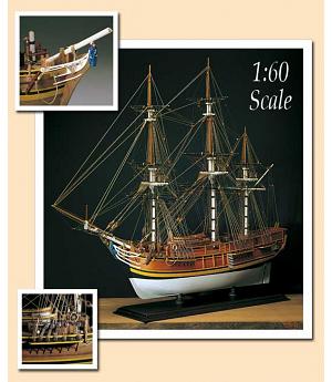 AMATI 1432. KIT MODELISMO NAVAL DE MADERA, H.M.S. Bounty 1:60