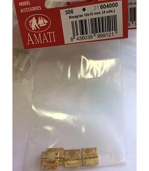 AMATI 604000 - BOLSA 4 BISAGRAS 10MM X 10MM