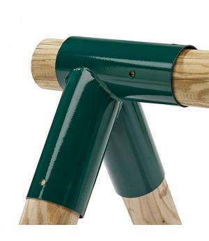 SET 2 ÁNGULOS PARA COLUMPIO MADERA REDONDA (HORIZONTAL 100mm, VERTICALES 100mm). 12830027