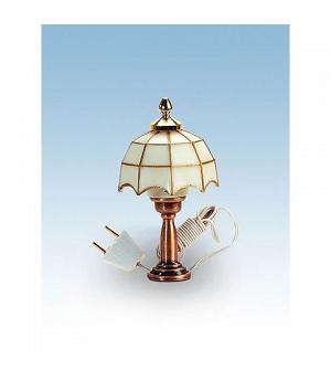 ARTESANÍA LATINA 12977. LÁMPARA BLANCA TIFFANY MINIATURA PARA CASA MUÑECAS