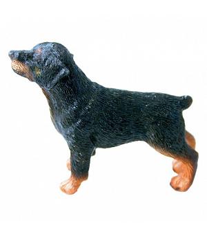 PERRO MINIATURA ROTTWEILER PARA CASAS DE MUÑECAS. ARTESANÍA LATINA 13270